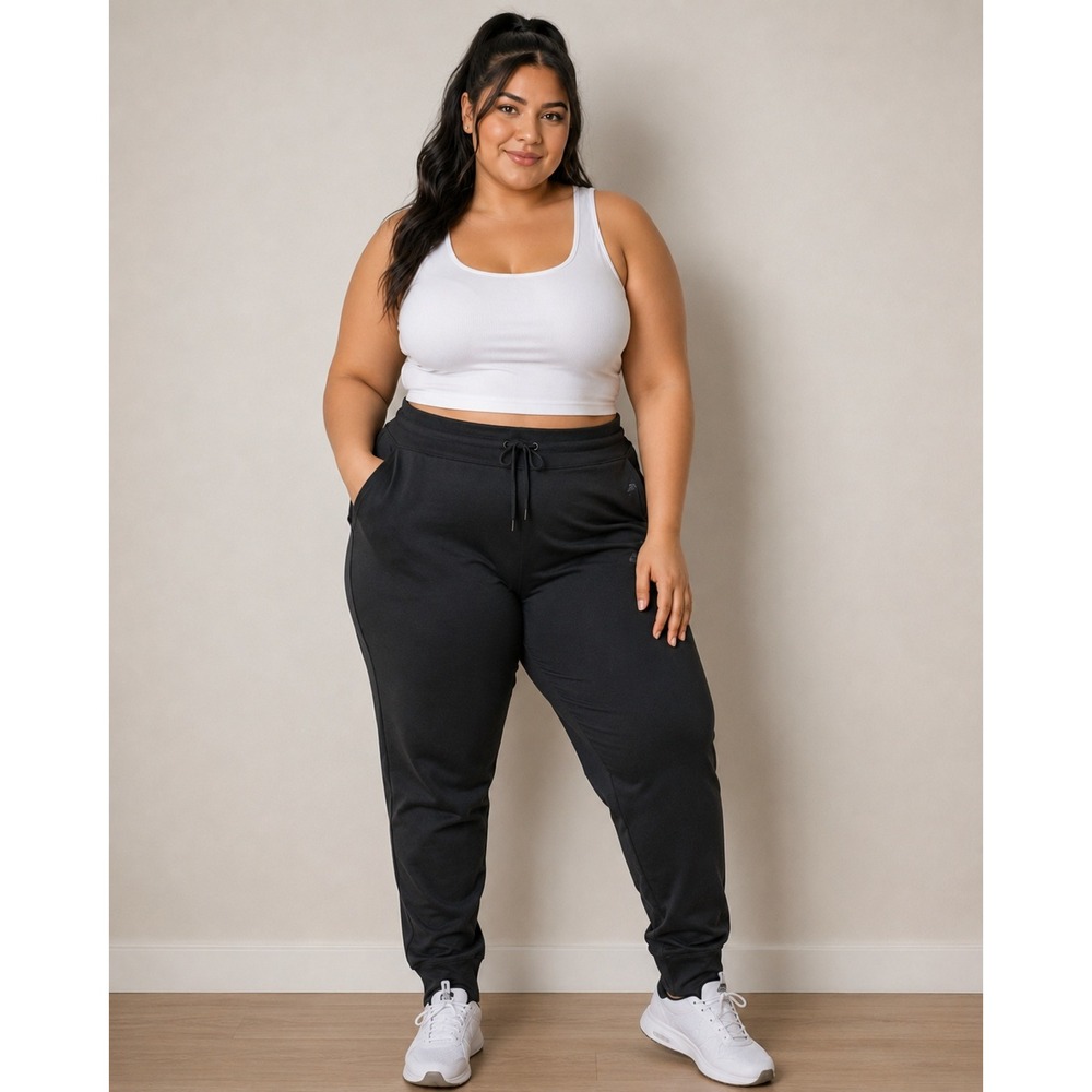 RBX Live Life Active Womens Black Joggers Sweatpants Plus Size 3X